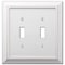 Amerelle Amerelle Savannah White 2 gang Wood Toggle Wall Plate 1 pk 4040TTDW - alternate 2